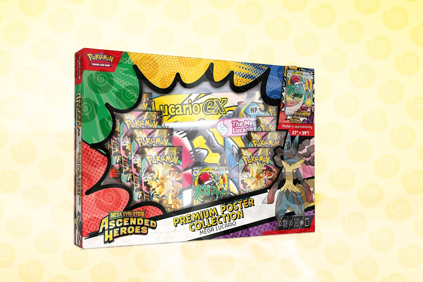 Ascended Heroes Premium Poster Collection - Mega Lucario - Helix Coleccionables
