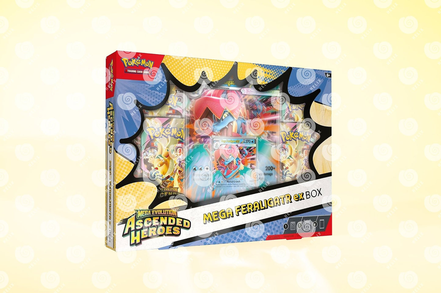 Ascended Heroes Mega Ex Box - Mega Feraligatr Ex - Helix Coleccionables