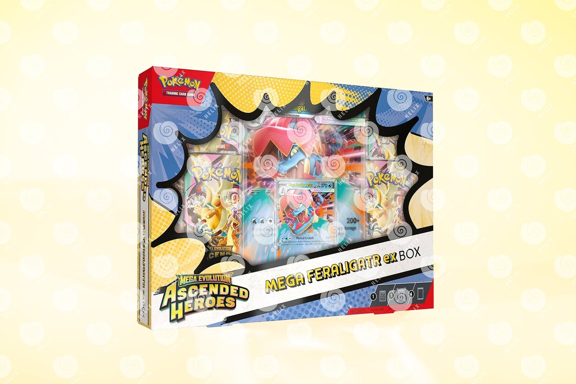 Ascended Heroes Mega Ex Box - Mega Feraligatr Ex - Helix Coleccionables